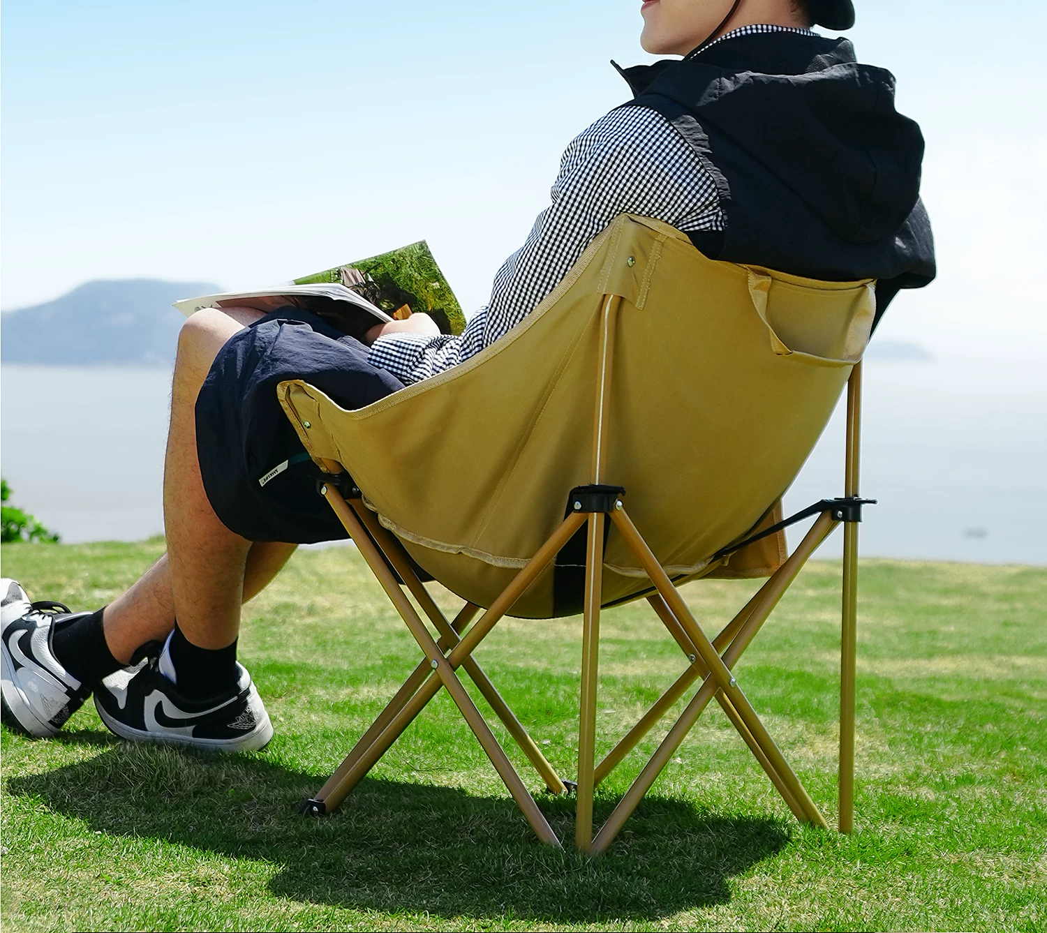 Cross-border Folding Camping Chair - Portable OEM Moon Chair 34K Sold