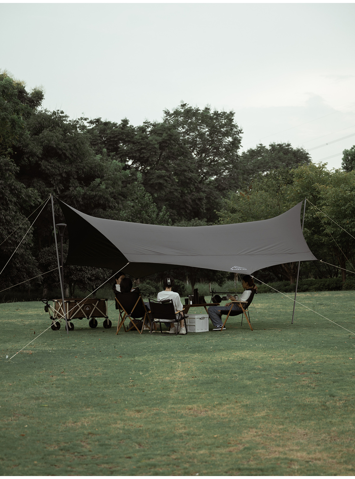Blackout Tarp Tent - Waterproof Camping Sun Shelter Canopy
