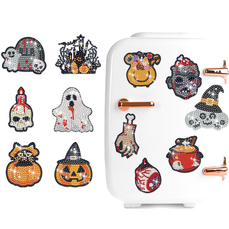 Diamond Art Kit for Beginners, DIY Halloween Witch Bead Painting
