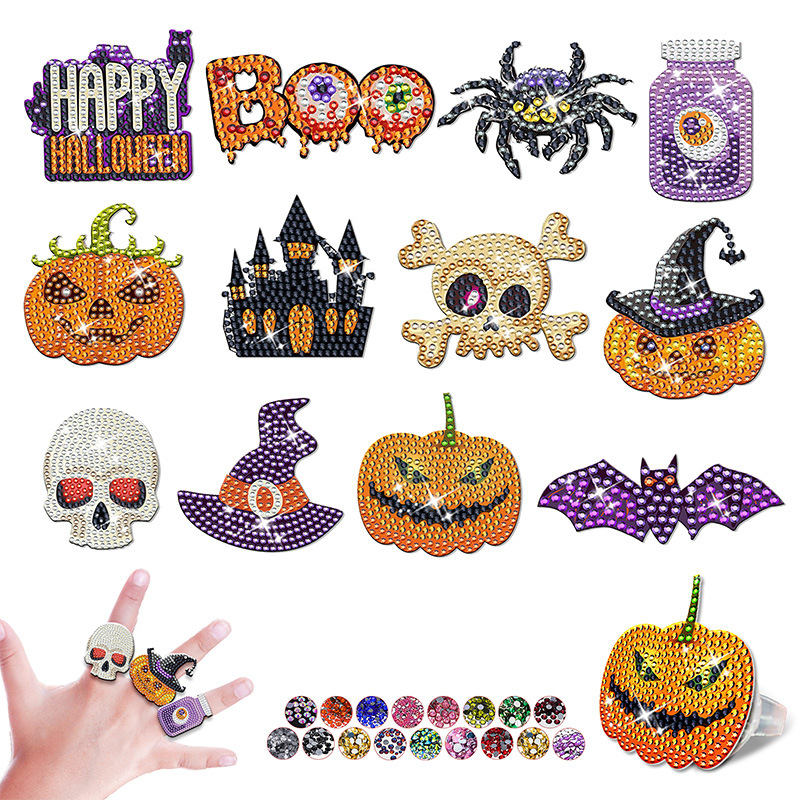 Diamond Art Kit for Beginners, DIY Halloween Witch Bead Painting