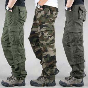 2-Pack Men's Plain Work Pants with Multiple Pockets