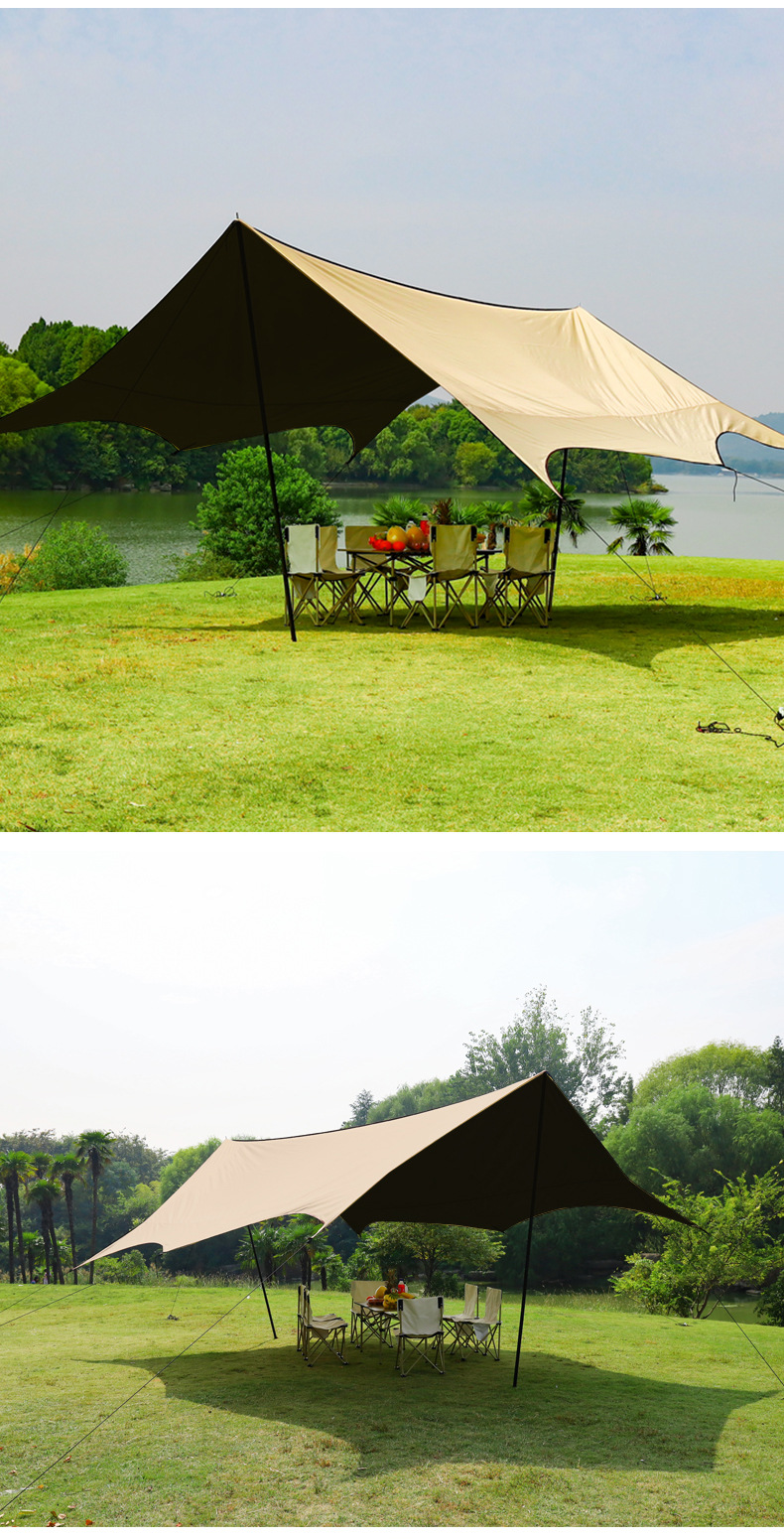 Blackout Tarp Tent - Waterproof Camping Sun Shelter Canopy