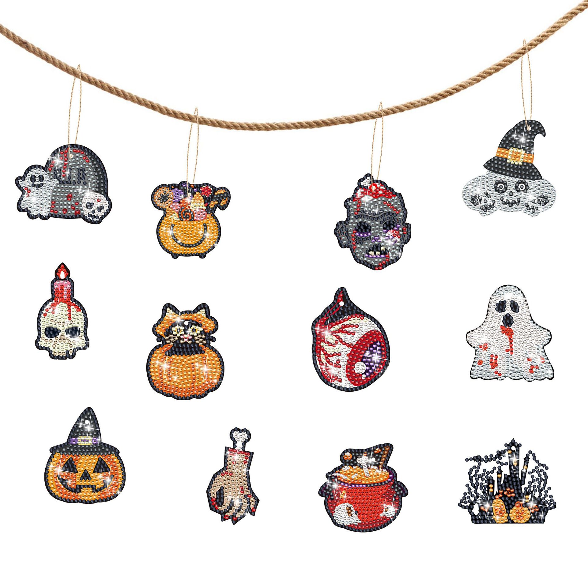 Diamond Art Kit for Beginners, DIY Halloween Witch Bead Painting