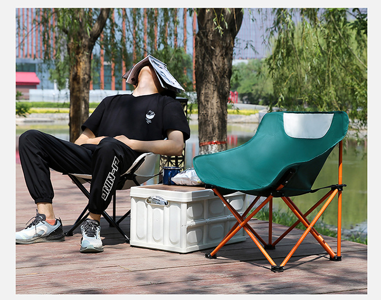Cross-border Folding Camping Chair - Portable OEM Moon Chair 34K Sold