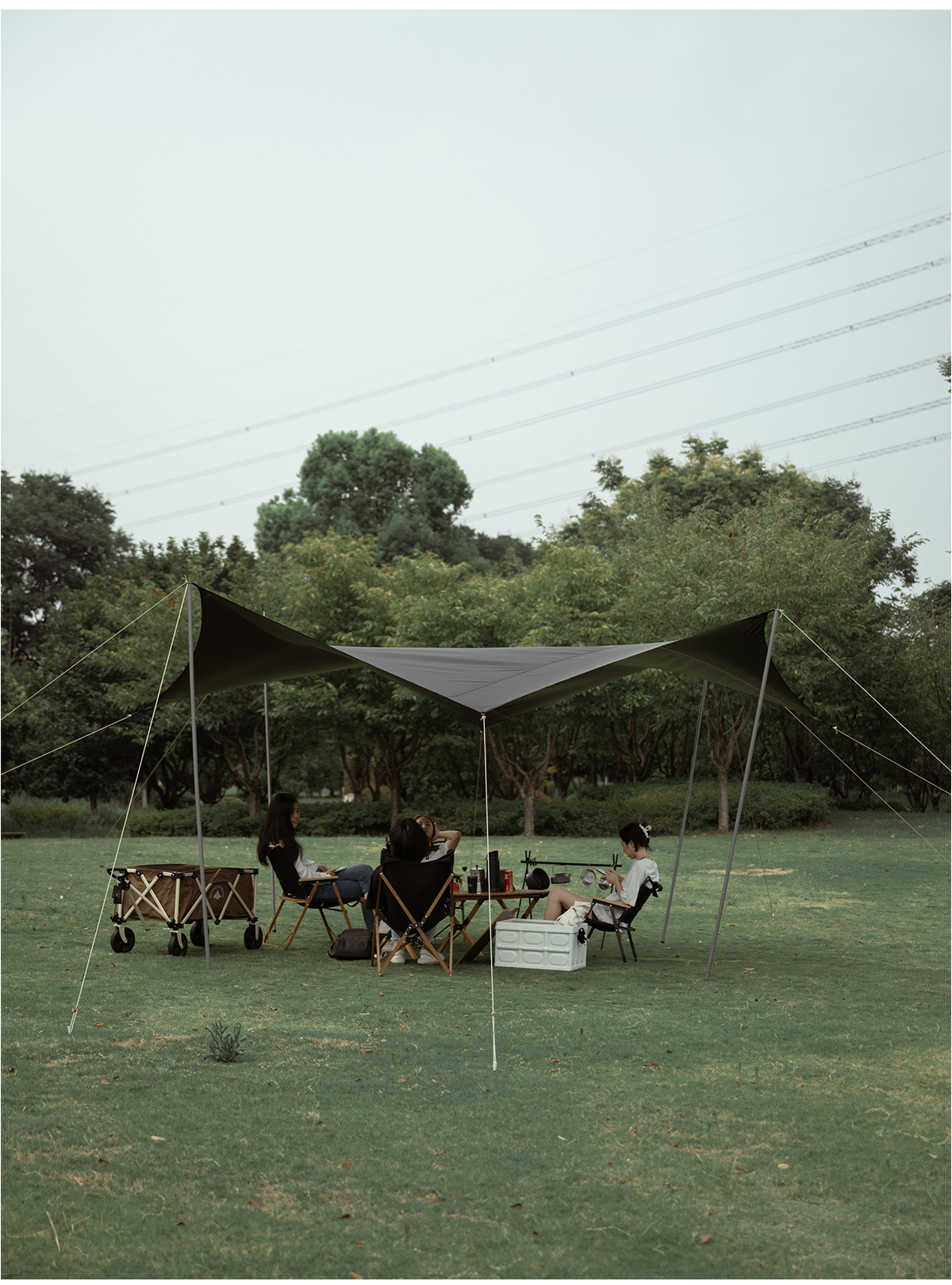 Blackout Tarp Tent - Waterproof Camping Sun Shelter Canopy