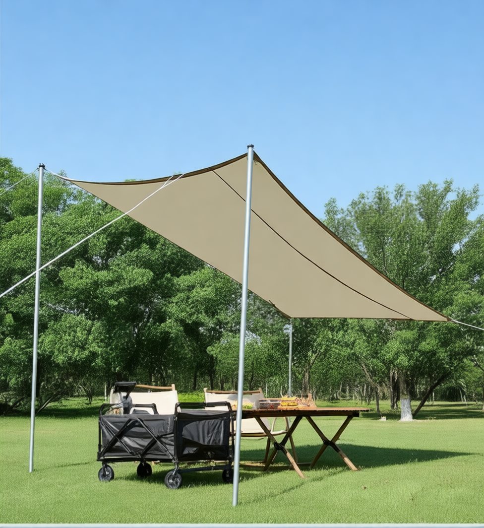 Blackout Camping Tarp Canopy – Portable UV Protection Waterproof Shelter